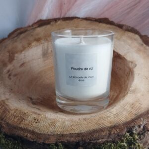 BOUGIE NATURELLE VEGETALE  Poudre de riz