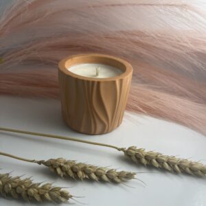 BOUGIE  JESMONITE ROSE NATURELLE VEGETALE   "ROSE D'AMOUR"